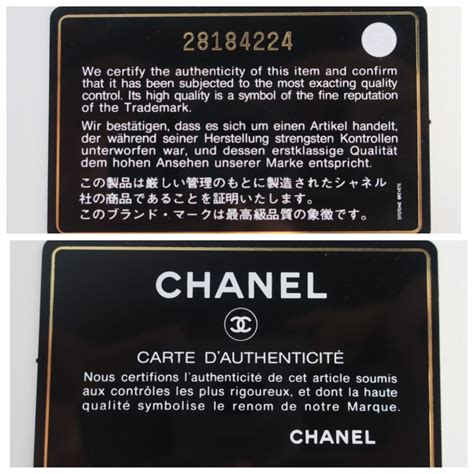 certificado de autenticidad chanel|Chanel serial number check.